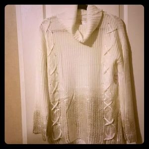 SALE! Cream Sweater with a twist